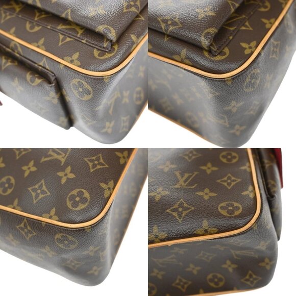 LOUIS VUITTON Multipli Cite Shoulder Bag Monogram Leather Brown 888-082525 - Picture 7 of 16